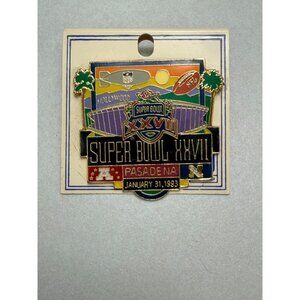 1993 Super Bowl XXVII Pasadena Commemorative Souvenir 1 1/2" Pin New